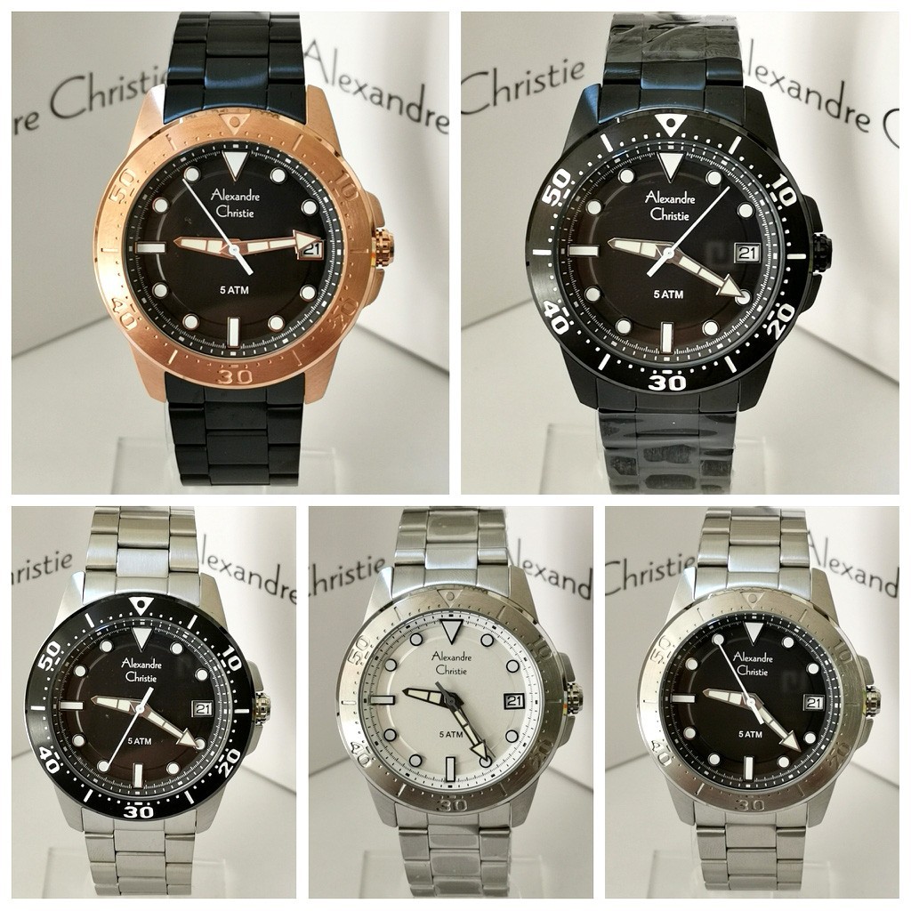 Alexandre Christie AC 6517 AC6517 Date Stainless ORIGINAL Garansi Resmi 1 Tahun  | Jam Tangan Pria