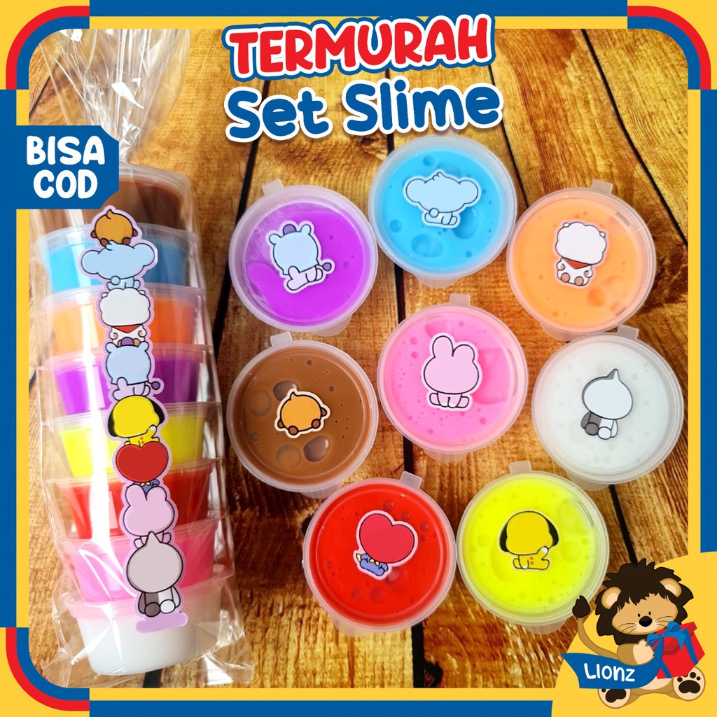 Set slime BiTi base tofu 8 warna by lionz.idn