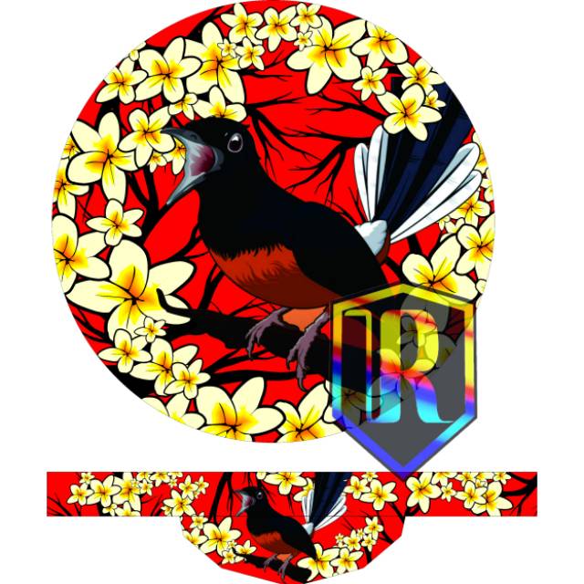 stiker tebok sticker decal murai bunga merah
