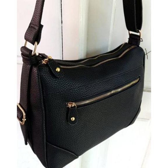 【12.12】 ✧FRESS✧ Tas papirut size L kulit jeruk tebal warna hitam ♙