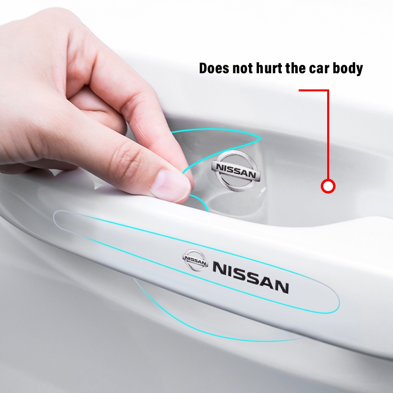 8pcs Film Vinyl Transparan Anti Gores Pelindung Handle Mobil Untuk Nissan Almera Note March Qashqai Juke X-trail