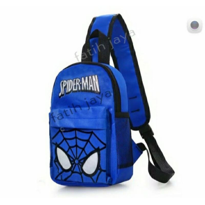 tas selempang anak -tas anak batman - waistbag anak murah - slempang anak spiderman