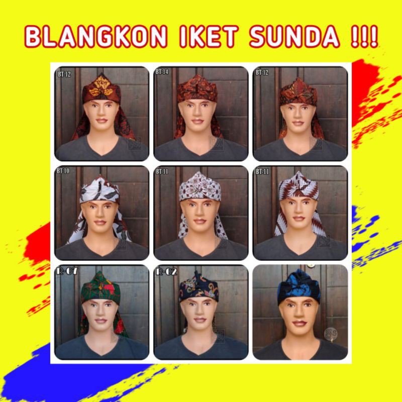 Blangkon Iket Sunda Udeng Sunda Batik Khas Cirebonan Praktis Ikat Sunda Batik Totopong Mahkuta Sunda