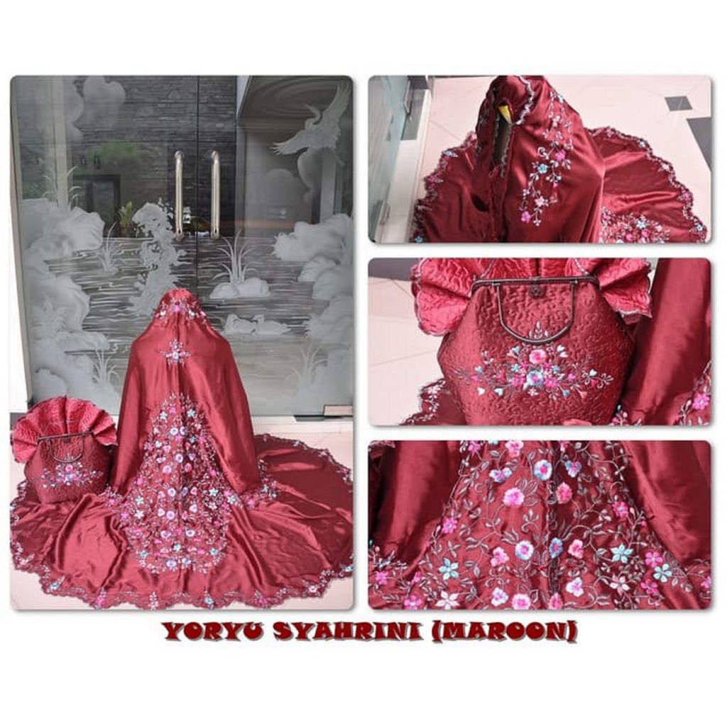 MUKENA SATIN YORYU SYAHRINI PREMIUM DEWASA JUMBO HANDMADE TRAVELING TAS BEHEL PROMO MURAH