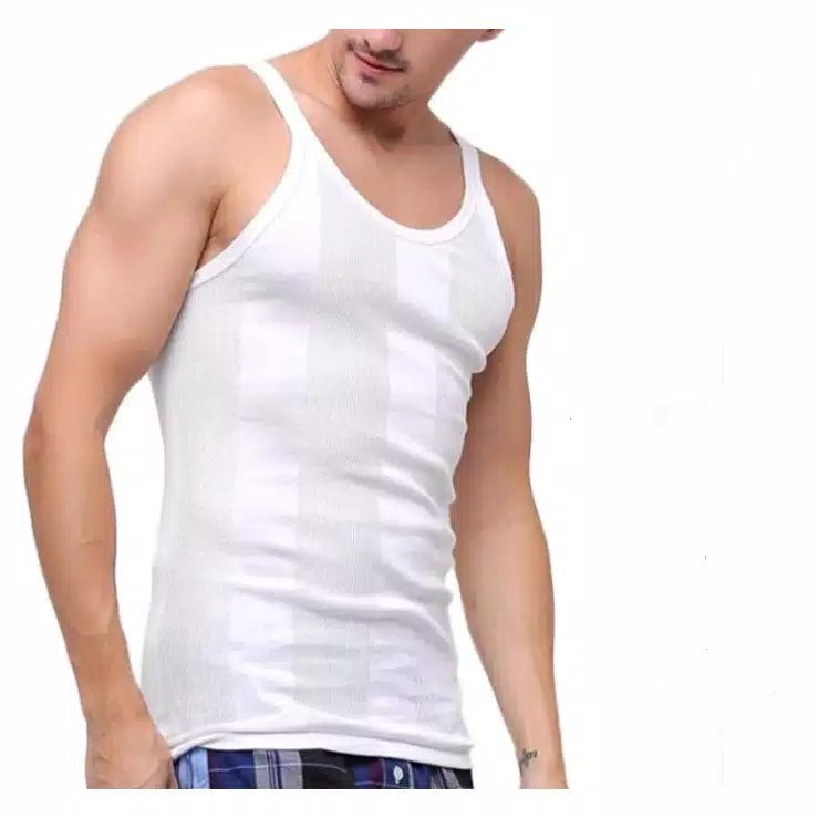 Kaos Singlet Pria Hitam | Kaos Dalam Hitam | Warna-Singlet Putih