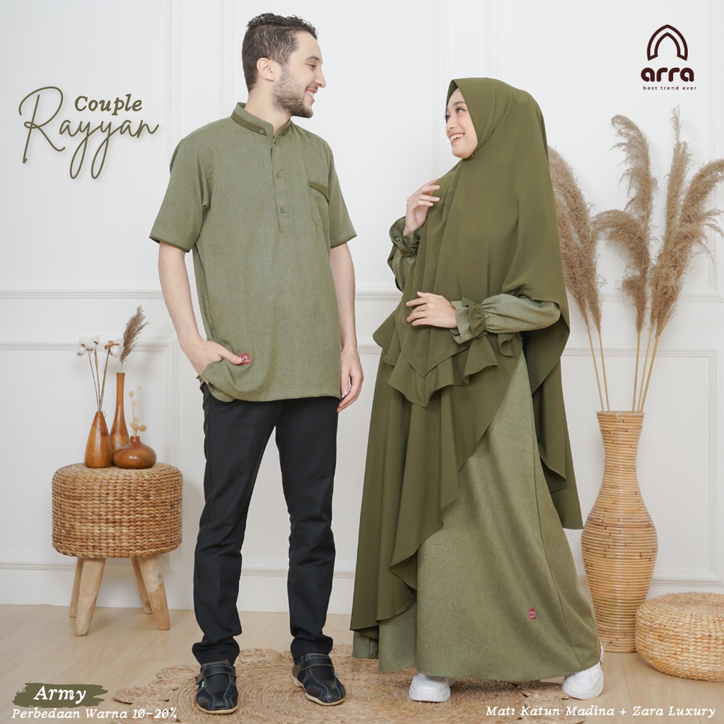 baju couple keluarga Rayyan set gamis muslim sarimbit couple ukuran jumbo XS-4XL pasangan suami istri kapelan ibu dan anak wanita bsju kapel kekinian terbaru