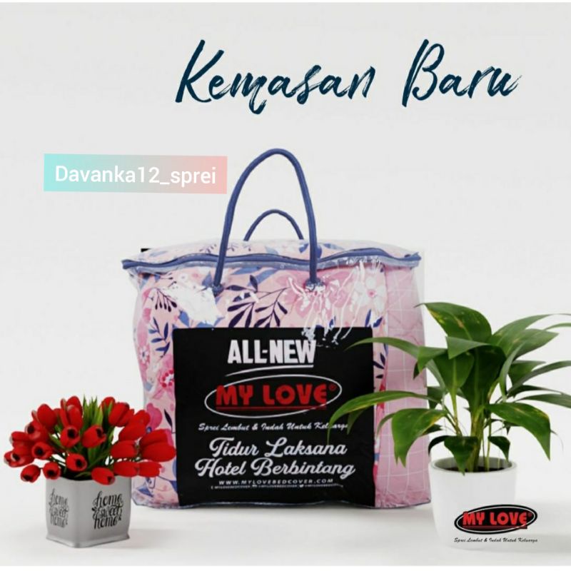 Set Bedcover All New My Love Rumbai UK 180x200 Tinggi 30 / Satu set Bed cover Renda