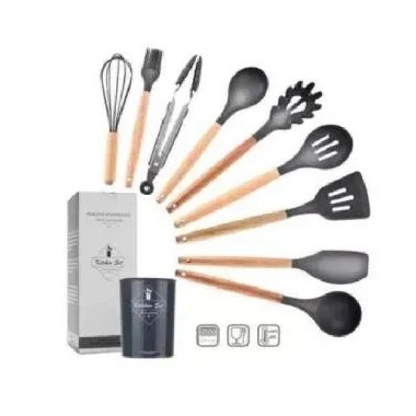 peralatan masak Sutil spatula silikon set wadah 12 in 1 dapur utensil