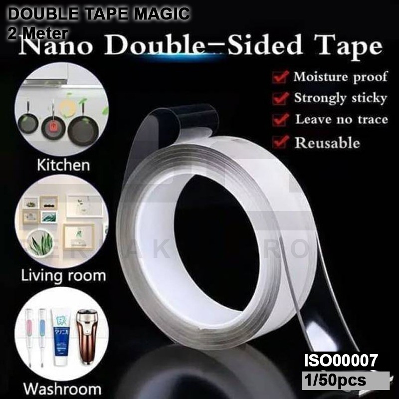 

MAGIC NANO TAPE Perekat / Double Tape Magic TIP ISOLASI - 2 METER -2 M