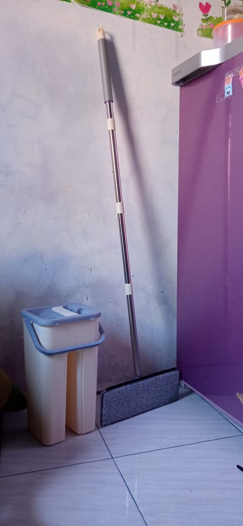 Alat Pel Praktis Ultra Mop Briny Brown Bentuk Persegi Panjang Untuk Perlengkapan Rumah Free 2 Kain