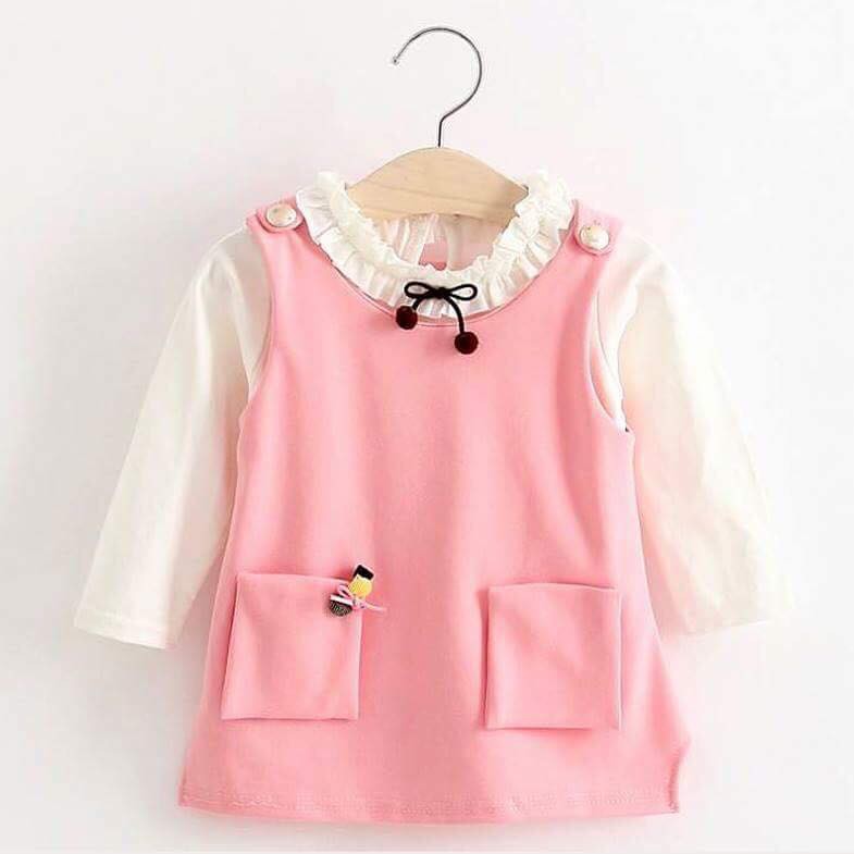 setelan anak CEWEK Jessy Pinky Overal Dress