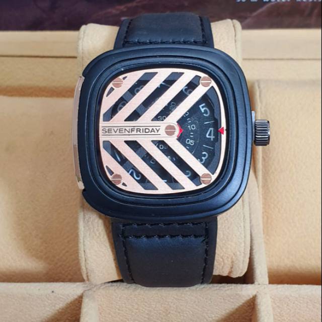 Jam Tangan Sevenfriday Stylish Dan Keren Fashion Pria Bisa Bayar Ditempat - Hitam