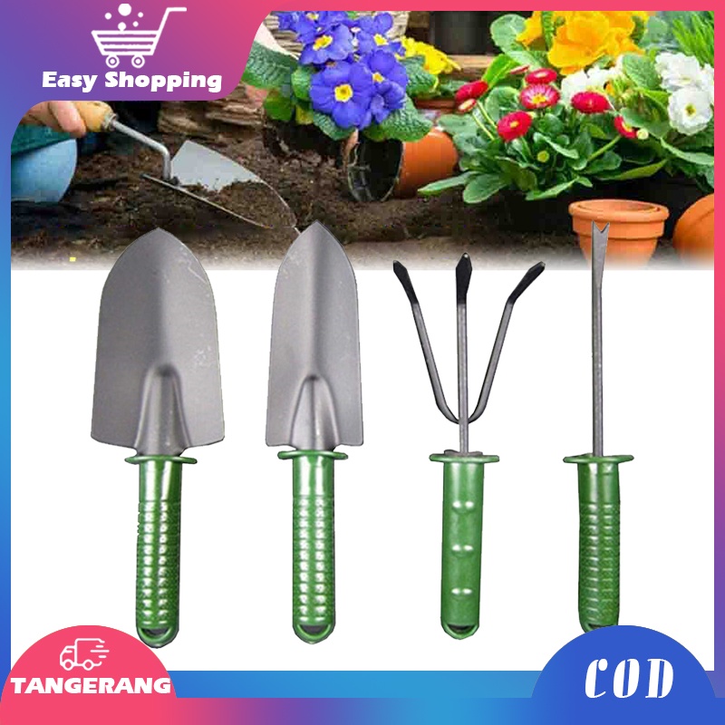 4pcs Alat Berkebun Set Peralatan Berkebun Sekop Berkebun Sekop Taman Garpu Taman Garden Tools