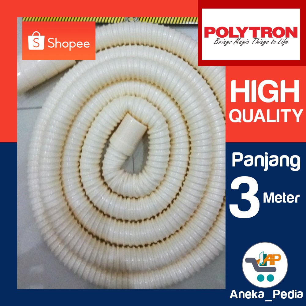 3 Meter Selang Drainhose Pembuangan Mesin Cuci  Otomatis 1 Tabung POLYTRON