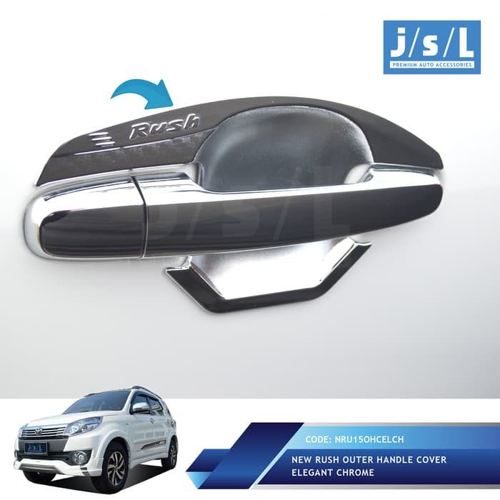 AksesorisFariasi Tambahan New Toyota Rush Outer Handle Cover Elegant Chrome