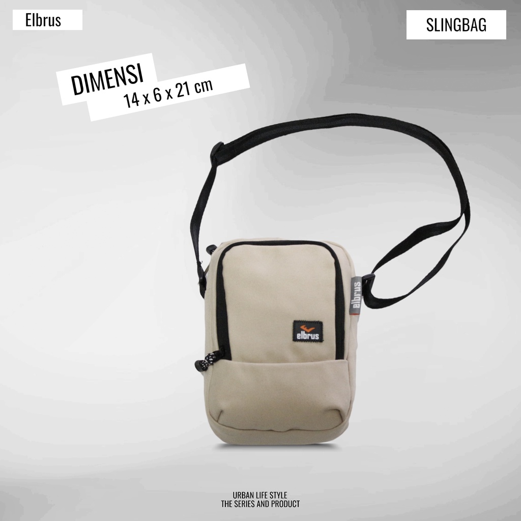 Tas Selempang Pria Wanita Canvas Elbrus / Sling Bag Neck Bag Trendy