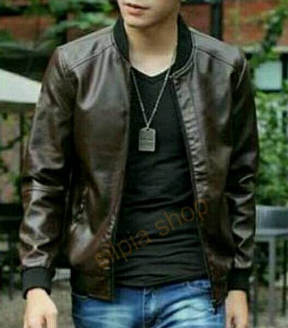 Jaket Kulit OSCAR Pria Jumbo / Jaket Motor Anti Air / Jaket Kulit Pria
