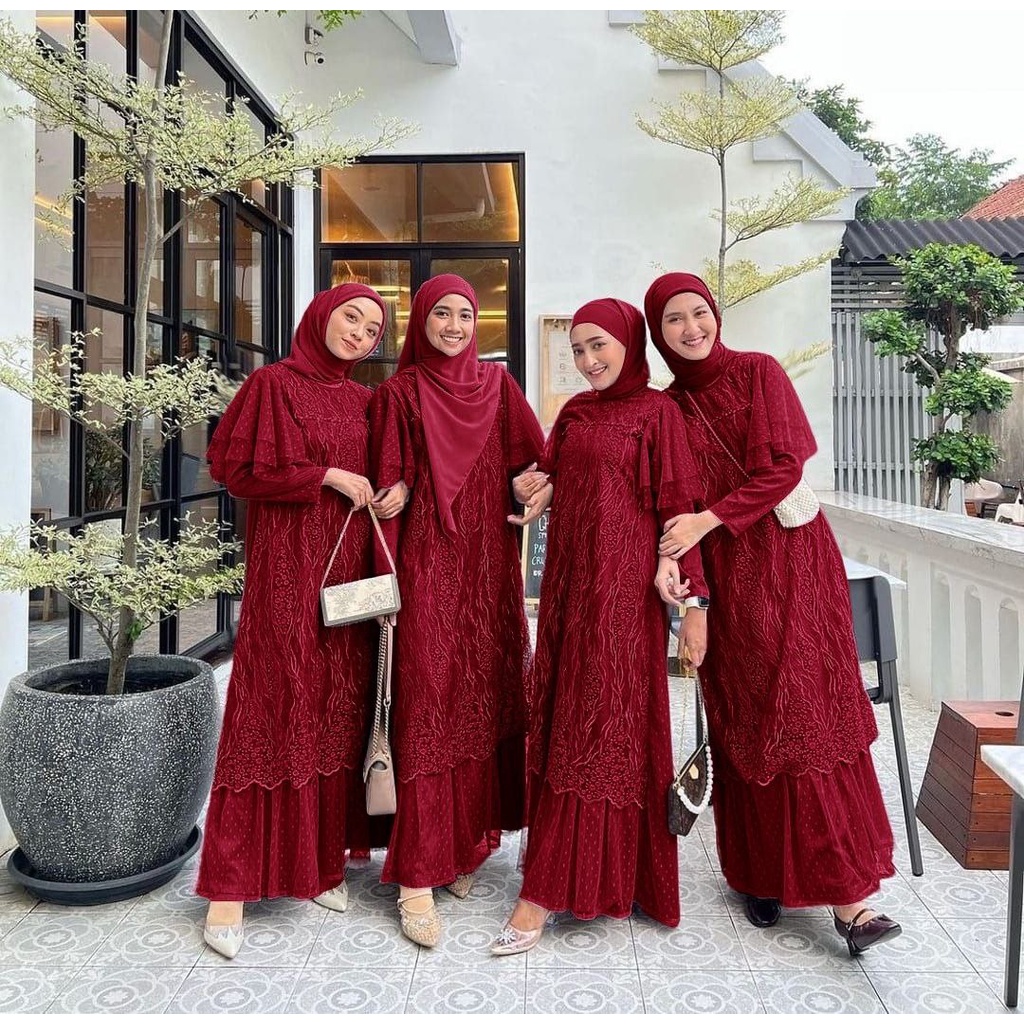 MX KEISYA FASHION BRUKAT WANITA TERLARIS / GAMIS MEWAH TERBARU / PAKAIAN MUSLIM PESTA