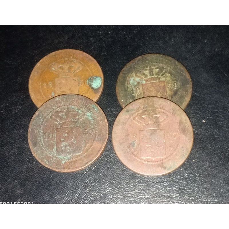 koin 164 tahun koin bengol koin kerokan 2,5 cent nederland indie 2 1/2 sen belanda 1857-1858