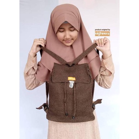 [KODE BARANG X4398] (COD)  Tas Ransel Rajut / Tas Gendong / Tas sekolah