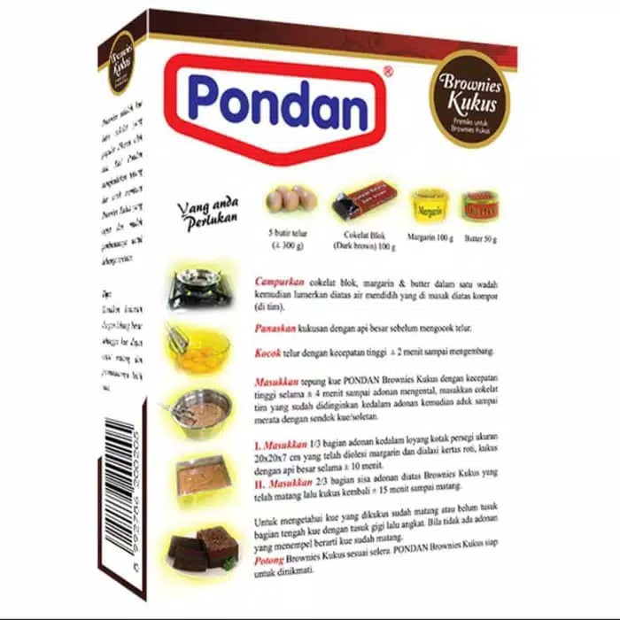 PONDAN bubuk instan BROWNIES KUKUS 400gr