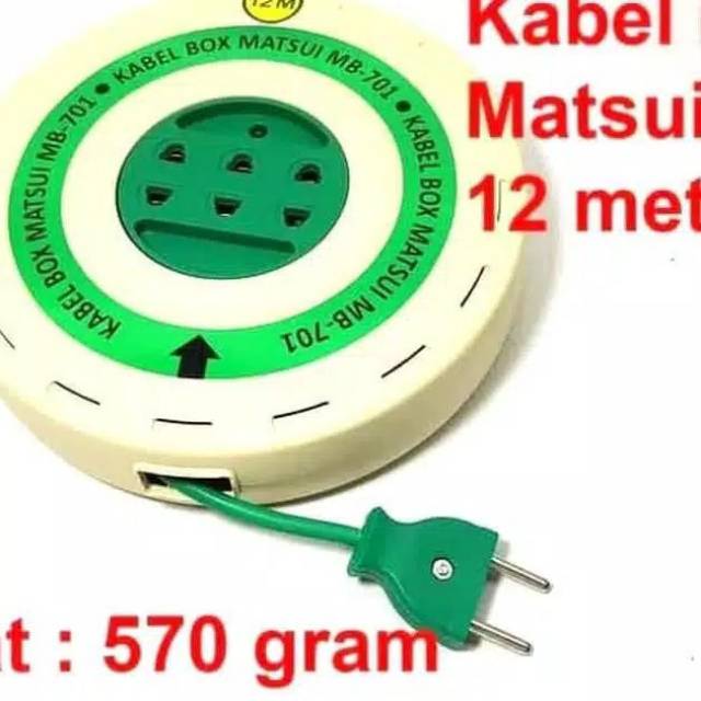 Kabel Roll 5m, 8m &amp; 12 Meter 3 Lubang Matsui