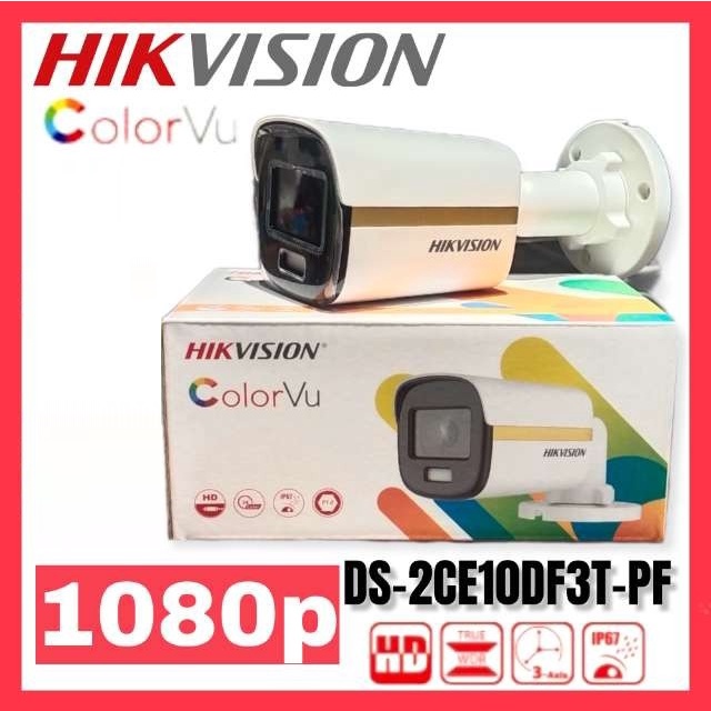 KAMERA CCTV HIKVISION COLORVU OUTDOOR 2MP DS-2CE10DF3T-PF