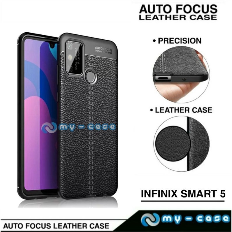 Soft Case Infinix Smart 5 Case Auto Focus Leather Case