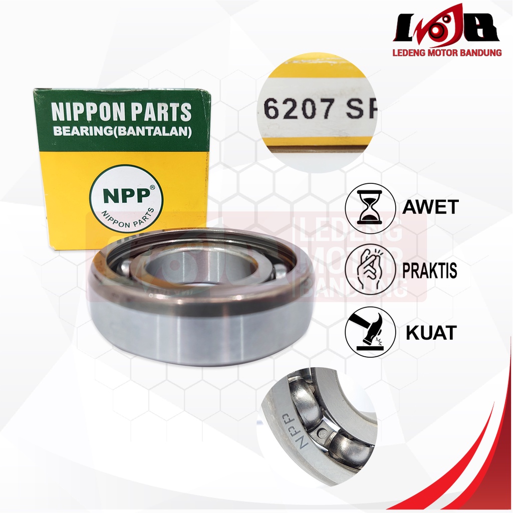 NPP Bearing Laher Kruk As Kanan Megapro New Monoshock Bering Ball Mesin Motor