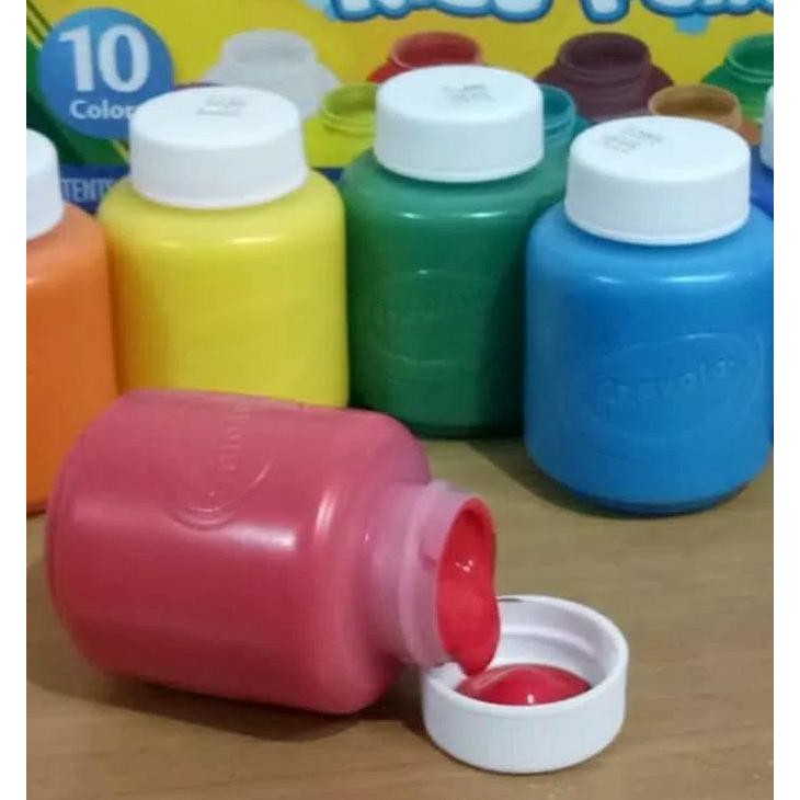 

14.84Ftgrdujh- Crayola Washable Kids Paint 10 Colors Cat Lukis Warna Mainan Edukasi -Toko-Boneka.