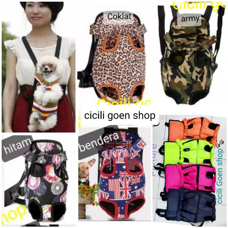 Tas import travel gendongan ransel anjing kucing hewan peliharaan simple cantik murah