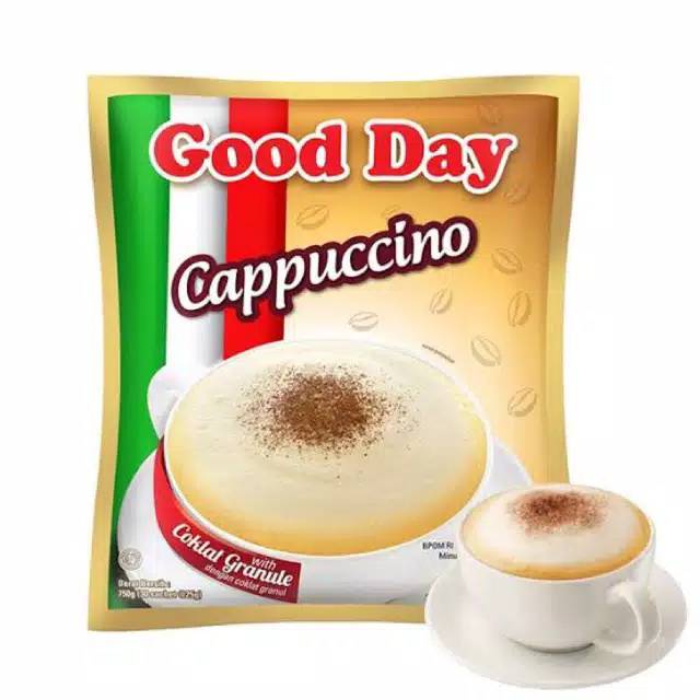 

Kopi Good Day Cappuccino with coklat granule || 1sachet kopi good day Cappuccino