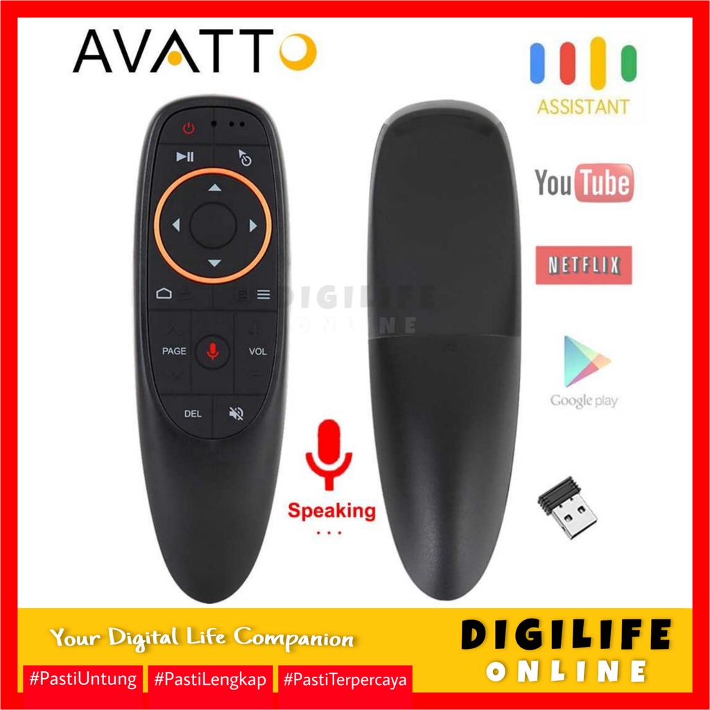 Remote Wireless Air Mouse Gyroscope Remot AVATTO 2.4GHz Voice Control