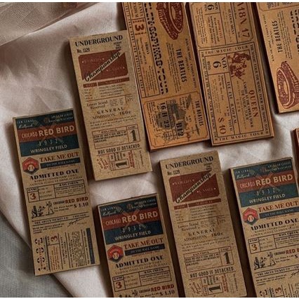 Vintage Ticket Paper for Journal Deco - Craft Series ( 30pcs)