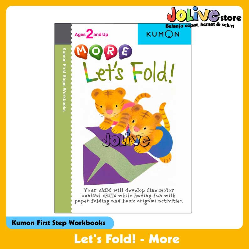 

BUKU ANAK USIA 2 TAHUN KUMON FIRST STEPS WORKBOOKS - LET'S FOLD MORE