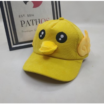 Topi Baseball Anak Laki Import Karakter Bebek Punya Suara Duck Topi Anak Lucu Nyaman Dipakai Bahan Full Katun Lembut Cocok Untuk Anak 1-6 Tahun