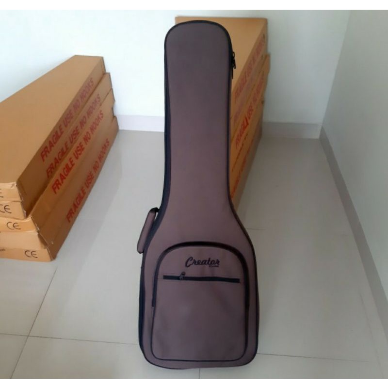 Gigbag gitar elektrik creator case coklat new