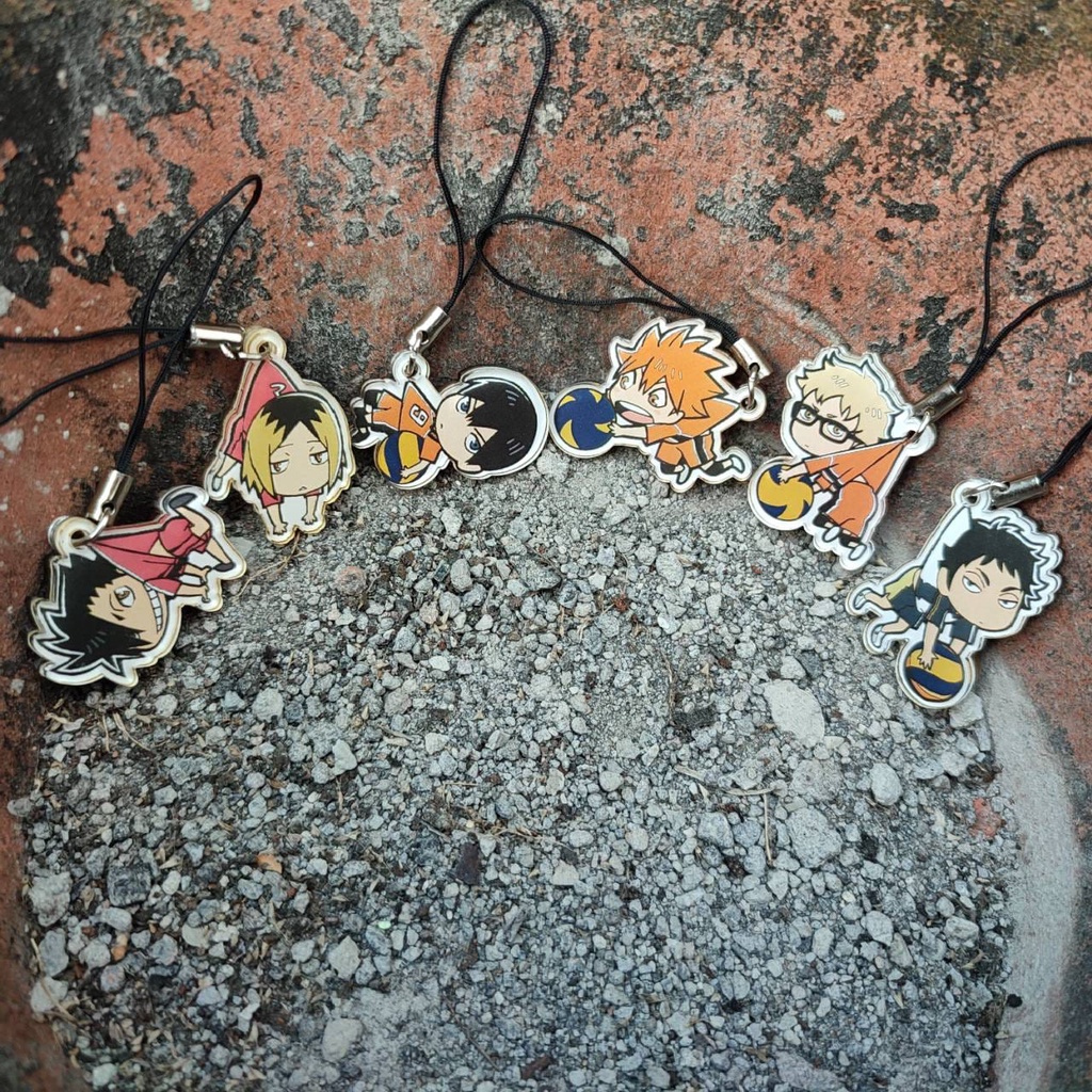 Strap Gantungan HP Anime - Variasi Haikyuu - Hinata Kageyama Kenma Atsumu Osamu Akaashi