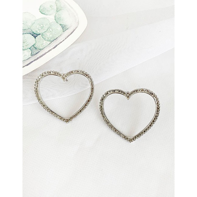 LRC Anting Tusuk Fashion Golden Alloy Love Earrings D68803