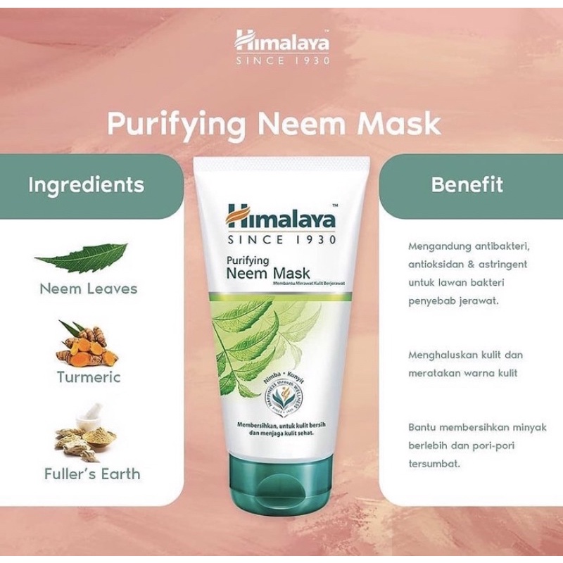 MASKER HIMALAYA/HIMALAYA PURIFYING NEEM MASK MASKER JERAWAT ORIGINAL