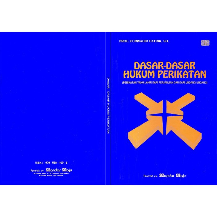 Buku dasar-dasar hukum perikatan (PERWAHID PATRIK )