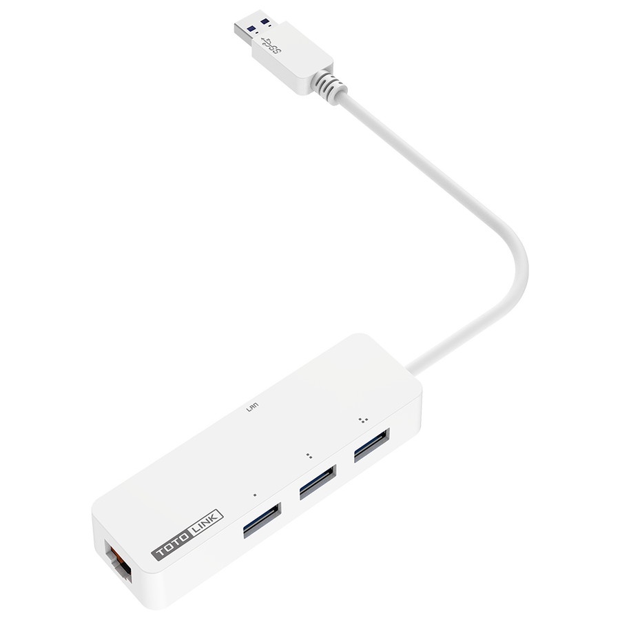 Totolink USB 3.0 with 3-Port Hub and LAN Ethernet Adapter - U1003