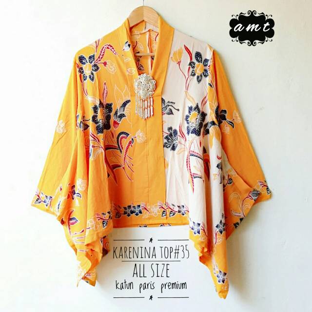 Blus batik batwing/atasan batik wanita/baju batik kantor/baju batik wanita