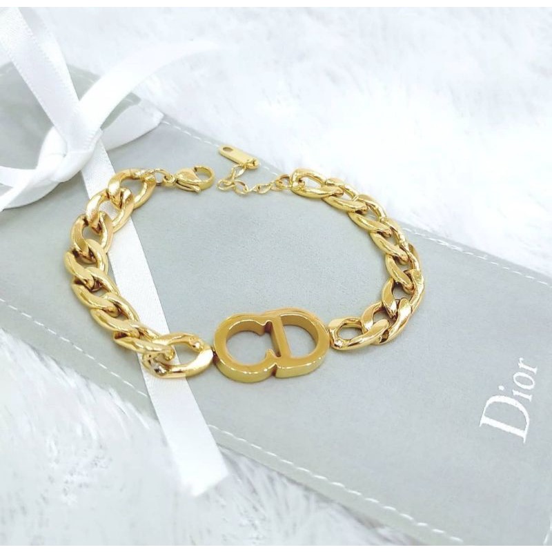 Gelang Rantai Sisik Naga CD Titanium Asli Antikarat