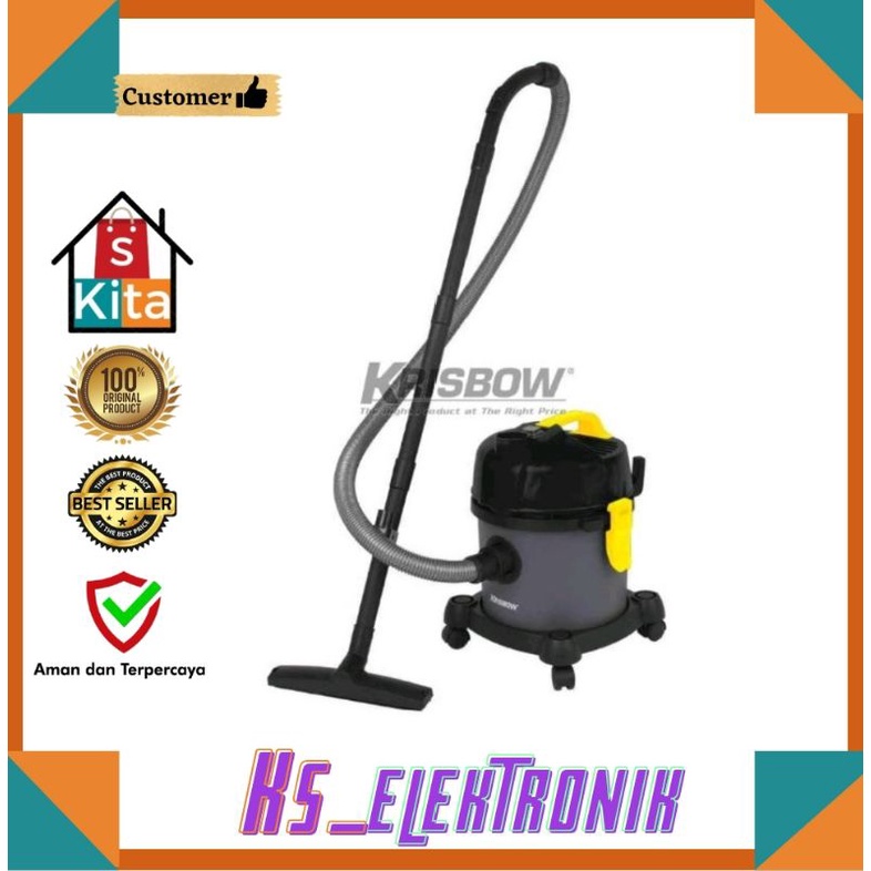 WET & DRY VACUM CLEANER KRISBOW 12L 1000 WATT/ALAT Penghisap DEBU