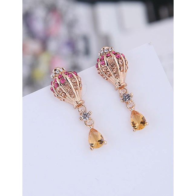 LRC Anting Tusuk Fashion Gold Hot Air Balloon Earring A57980