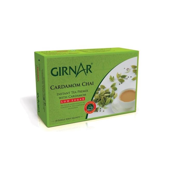 

:0:0:0] Teh India Cardamom Chai-Low Sugar Girnar 10 Sachets /Instan Tea Premix