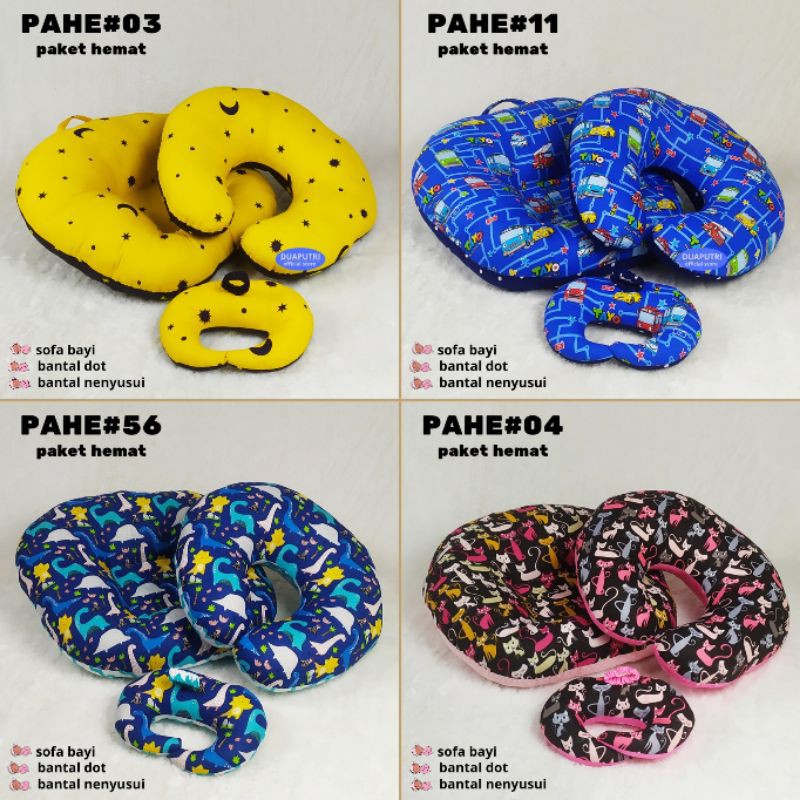 SOFA BAYI - BANTAL DOT - BANTAL IBU MENYUSUI - PAKET HEMAT