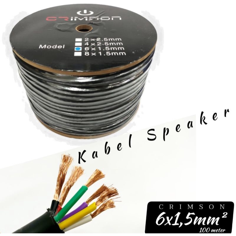 abel Speaker Audio Isi 6 Ukuran 6 X 1.5 mm Panjang 100m Merk CRIMSON