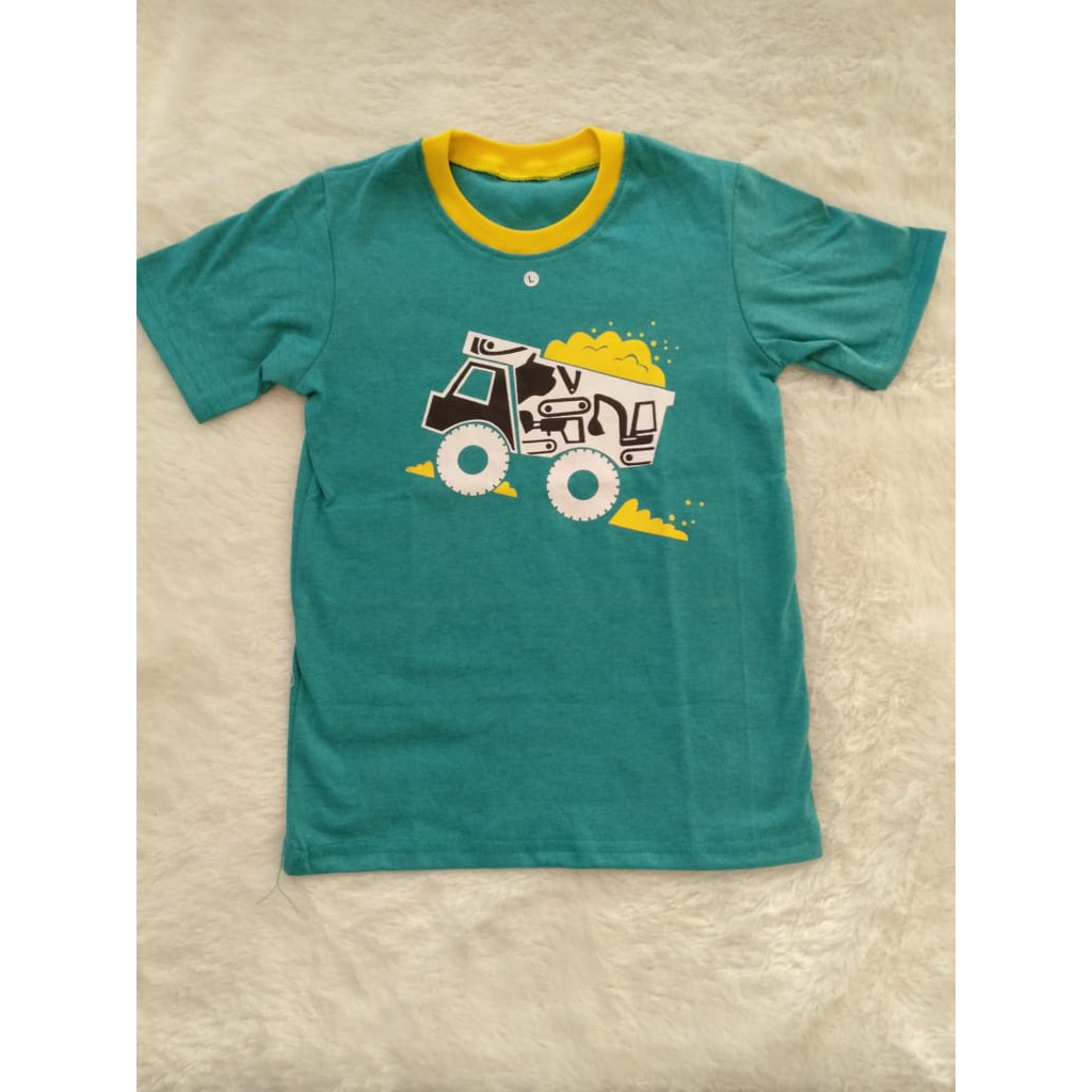 kaos anak motif karakter ukuran L usia  3-4 tahun-8